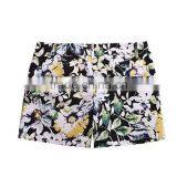 High Quality Ladies Casual Pants Fashion Best Price Fit Short Floral Printed Cotton Pants thumbnail-2