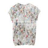 Smart Casual Clothing Korean Style Short Sleeves Print Blouses Pictures Down Blouse thumbnail-3