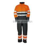 Custom High Quality Unisex Orange Reflective Waterproof Safty Coverall Uniform