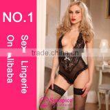 2015 High Quality Hot Sales Sexy Leather Lingerie Teen Girls Sexy Lingerie Sexy Lingerie Fishnet Teddy thumbnail-1