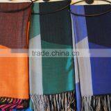 2017 the Latest Stylish Lady Soft Jacquard 100%viscose Plaid Scarf thumbnail-3