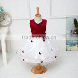 MGOO Top Quality Stock Girl's Blue Party Dress Ball Gown With Butterfly Kids Gown Pictures C102 thumbnail-4