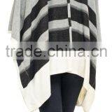 Women Knitted Pattern Fashion Cashmere Poncho Shawl thumbnail-4