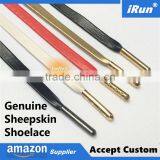 Durable Flat Italian Sheepskin Leather Shoelaces for Wedge Booties - Graffiti Shoes Lace-Up - 9 Exisiting Colors thumbnail-1