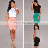 Women Draped Asymmetric High Waist Party Clubwear Pleated Bodycon Mini Skirt thumbnail-2
