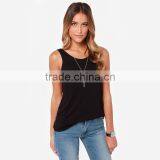 Cotton Crop Top Tank Top2014 New Arrive Women Different Size for Choice & Short Front Long Back Printed thumbnail-1