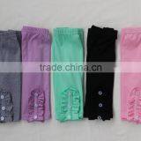 2017 Seasons Baby Girls Cotton Pants Beautiful Kids Girls Solid Color Capris Lace Ruffle thumbnail-3