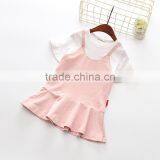 Modern Summer Plain Baby Girl Falbala Vest Suspenders Skirts thumbnail-4