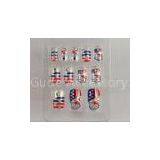 Easy DIY Fingers Fake Nails White With Red and Stone on it