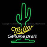 T11 MILLER GENUINE DRAFT handicrafted real glass tube neon signs for store display and advertising.