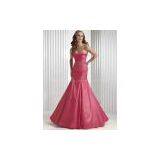 High Quality Taffeta Material Strapless Beaded Mermaid Lady Prom Gown thumbnail-1