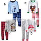 Children sleepwear deer print pattern family christmas pajamas