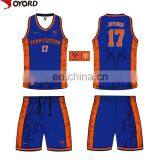 China Custom Sublimation Color Blue Red Yellow Basketball Jersey Uniforms Design thumbnail-1