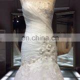 1A179 Charming Ruffle Mermaid Small Train Wedding Gown Beaded Sweetheart Backless Spaghetti One-shoulder Wedding Dress 2016 thumbnail-3