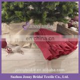 CTS023A wholesale new christmas burlap decoration ornament suppliers for tree skirt