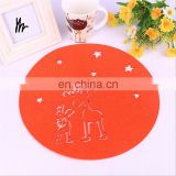 laser cut placemat wool felt made in China
