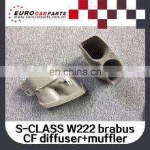 s Class W222 Rear Diffuser Exhasut Tips Muffler Tips Carbon Finber Diffuser for W222 to B Style 2016 2017 MB Auto Parts for W222 thumbnail-3