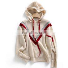 Women Fashion Design Spring Cashmere Knit Sweathoodie thumbnail-1