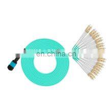 Telecommunication Equipment OEM 24 Core OM3 Multimode MPO-LC OM3 Fiber Patch Cord thumbnail-1