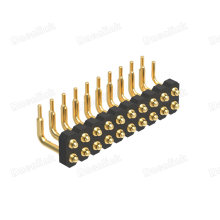 Dnenlink 2.0mm Pitch Double Row H1.27mm Right Angle DIP Male Pogo Pin Connector for PCB thumbnail-4