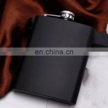 Outdoor Small Portable Girls Trip Wholesale Men Black 6oz Stainless Steel Liquor Hip Flasks thumbnail-2