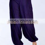 Indian Women Rayon Purple Color Harem Pants Causal Trouser Yoga Dance Baggy Hippie Genie Casual Pants 2007PRP thumbnail-2