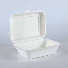 New Hot Disposable Biodegradable 350ML Bagasse Food Box Take Away Sugarcane Container thumbnail-3