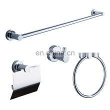 China Chrome Zinc Alloy Hardware 4 Piece Washroom Set Toilet Restroom Sanitary Fittings and Bathroom Accessories