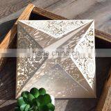 Wholesale Fancy Gold Laser Cut Wedding Anniversary Card to Print Quality Choice thumbnail-4