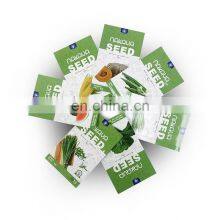 Customizable Printed Degradable Agriculture Three Side Bulk Kraft Paper Plastic Chia Seed Bead Packaging Bag Seeding Bag