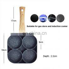 4 Hole Frying Pot Pan Thickened Omelet Pan Non-stick Egg Pancake Steak Cooking Egg Ham Pans Breakfast Maker Cookware thumbnail-4