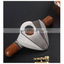Factory Supply Desktop Engraved Manufacturer Logo Stainless Steel Scissors Luxury Custom Cigar Cutters thumbnail-4