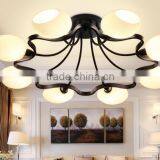 2016 New Black Wrought Iron Chandelier thumbnail-4
