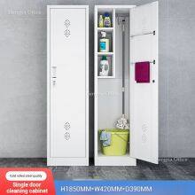 Heavy Duty Commercial Janitor Storage Cabinet With Storage Compartments and Tool Hangers for Cleaning Equipment:Perfect for Hotels and Retail Stores