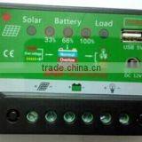 Factory Supplier 12V/24V Solar Charge Controller With USB Output, , 5A/10A Solar Charger Controller