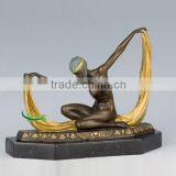 Bronze Sexy Nude Dancer Statue