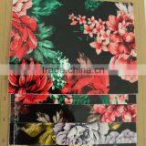 Pearl Shiny Glossy pu Leather With Flower Printed Pattern for Making Bags Artificial pu Leather