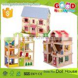 2016 New Design Wooden Toy House for Kids Child Educational Wooden Assembling Set Baby DIY Doll House Quality Choice thumbnail-1