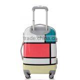 Hot sale China cheap ABS plastic carry style with trunk luggage bags colourful durable suitcase with wheels