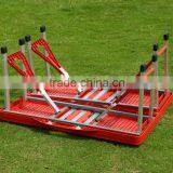 Portable Plastic Folding Table and Chairs Red Tables thumbnail-4