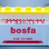 N105 12v105ah Car Battery 12v105ah 12v Dry Battery Electric Car Acid Battery 12 Volt Battery for Cars and Trucks Agm Car Battery thumbnail-1