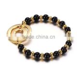 wholesale deshine women stainless steel beads bracelet fashion jewelry/bracelet
