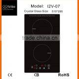 Foshan Sensor Touch Control Europe Style Plastic Cover Built-in 2 Zones Domino Induction Cooker in Kitchen Appliance