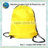 Yellow Backpack Drawstring Polyester Foldable Shopping Tote Bag