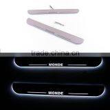 Car Welcome LED Flash Door Sill Moving Scuff Plate Light For Ford Mondeo Fusion 5 2013 2014 2015