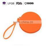 Hot Sale Latest Design Clear Silicone Bag Round / Coin Purse Clasp Wallet Zipper With Handle