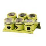 Salt Shaker Bottles Glass Stainless Steel Condiment Holders Jar Set thumbnail-2