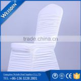 China OEM spandex ruffle folding chair cover for banquet and wedding use
