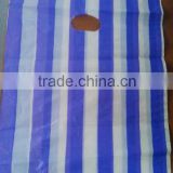 Flat striped bags with die cut type thickness 80mic