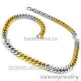 Two Tone Stainless Steel 14k Gold Plated Chain